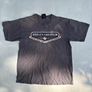 Harley-Davidson Mens Graphic T-Shirt Faded Gray Tuttlingen Germany Biker Tee L
